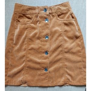Corduroy mini skirt